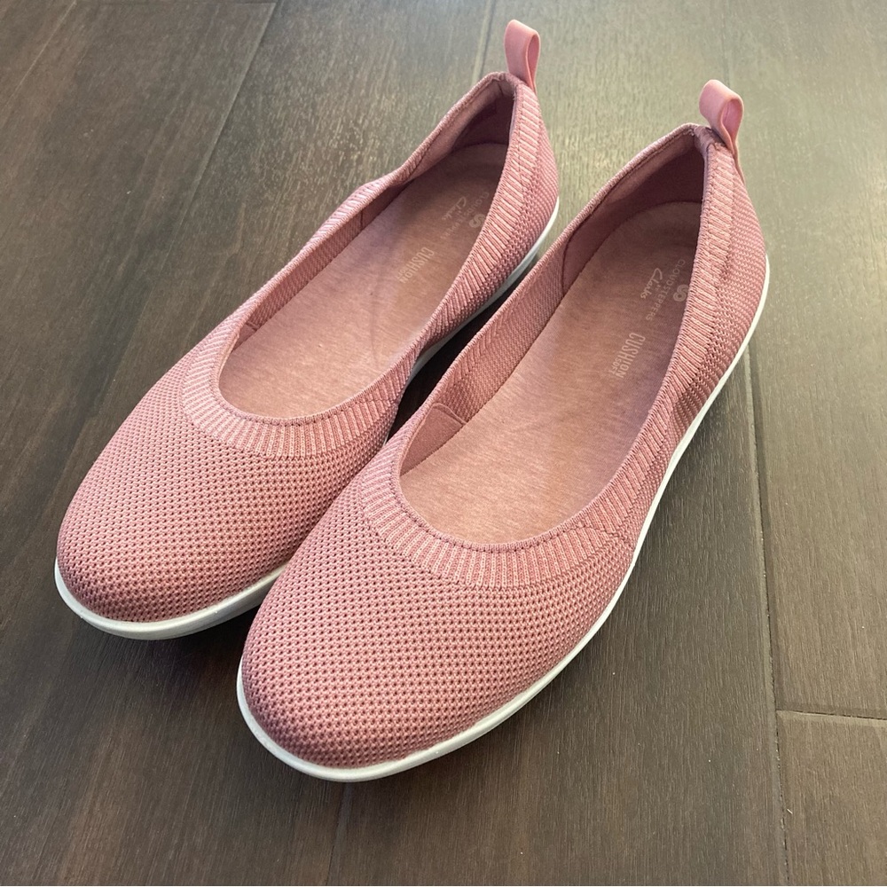 Clarks Cloudsteppers Pink Knit Flats